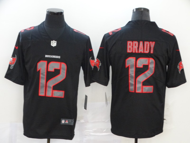 Men's Tampa Bay Buccaneers Tom Brady #12 Black Authentic Jersey